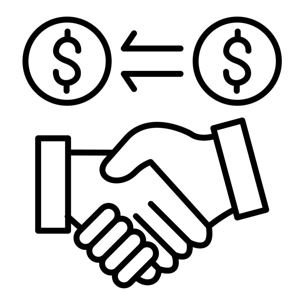 transaction line icon vector