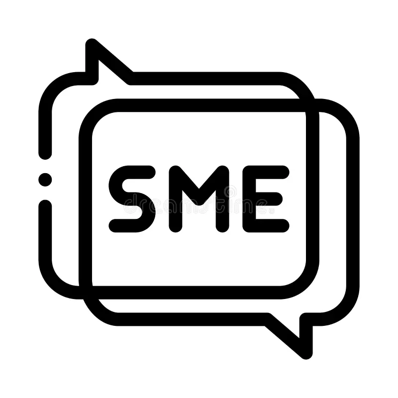 sme talking quote frames icon thin line vector communication discussing speaking concept linear pictogram monochrome 174295166
